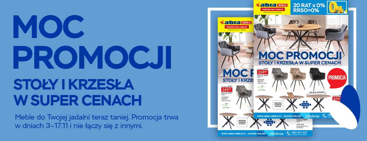 Meble do Twojej jadalni teraz taniej.