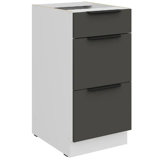 Obrazek Szafka Kuchenna Aria-Gr/Wh Anti Fingerprint 40d 3s Bb