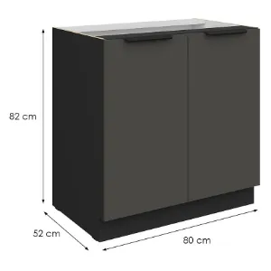 Obrazek Szafka Kuchenna Aria-Gr/Bl Anti Fingerprint 80d 2f Bb