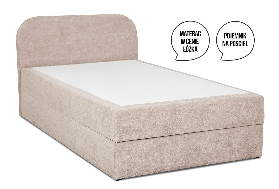 Łóżko tapicerowane Tana 120x200 beż