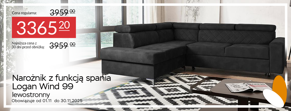 Narożnik z funkcją spania Logan Wind