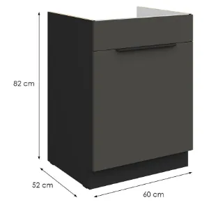 Obrazek Szafka Kuchenna Aria-Gr/Bl Anti Fingerprint 60zl 1s Bb