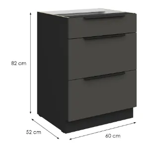 Obrazek Szafka Kuchenna Aria-Gr/Bl Anti Fingerprint 60d 3s Bb