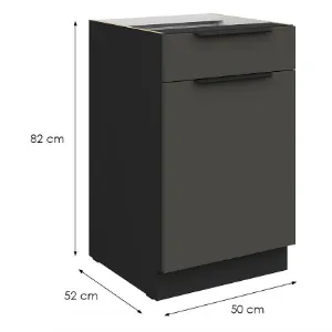 Obrazek Szafka Kuchenna Aria-Gr/Bl Anti Fingerprint 50d 1f 1s Bb