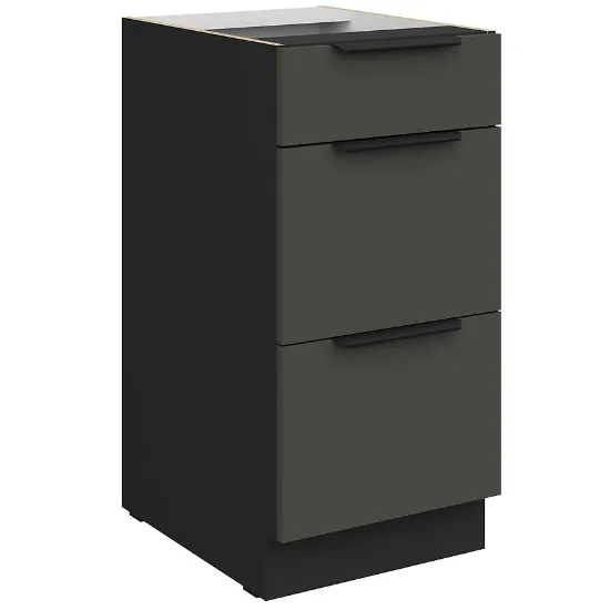 Obrazek Szafka Kuchenna Aria-Gr/Bl Anti Fingerprint 40d 3s Bb