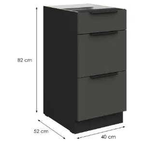 Obrazek Szafka Kuchenna Aria-Gr/Bl Anti Fingerprint 40d 3s Bb