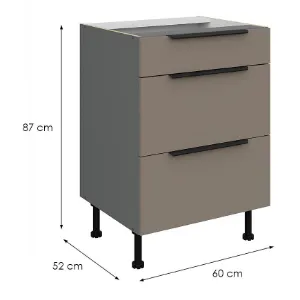 Obrazek Szafka Kuchenna Aria-Ta/Ant Anti Fingerprint 60d 3s Bb