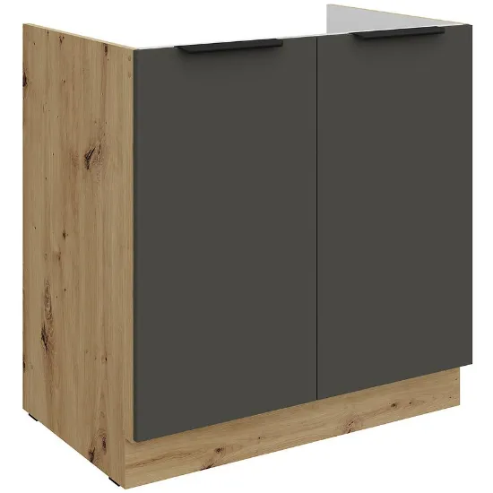 Obrazek Szafka Kuchenna Aria-Gr/Ar Anti Fingerprint 80zl 2f Bb