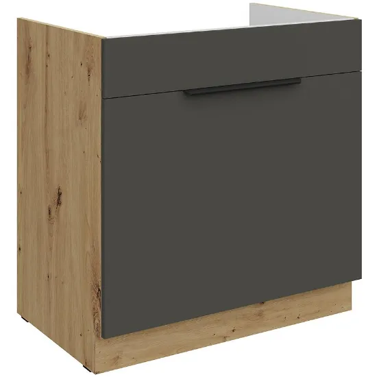 Obrazek Szafka Kuchenna Aria-Gr/Ar Anti Fingerprint 80zl 1s Bb