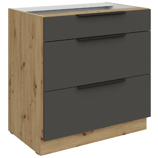 Obrazek Szafka Kuchenna Aria-Gr/Ar Anti Fingerprint 80d 3s Bb