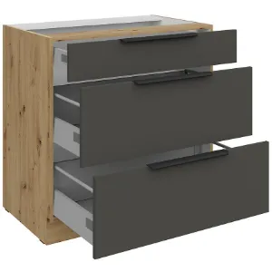 Obrazek Szafka Kuchenna Aria-Gr/Ar Anti Fingerprint 80d 3s Bb