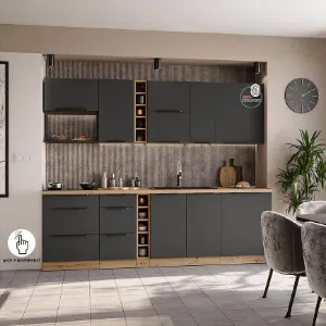 Obrazek Szafka Kuchenna Aria-Gr/Ar Anti Fingerprint 80d 3s Bb