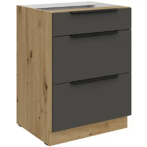 Obrazek Szafka Kuchenna Aria-Gr/Ar Anti Fingerprint 60d 3s Bb