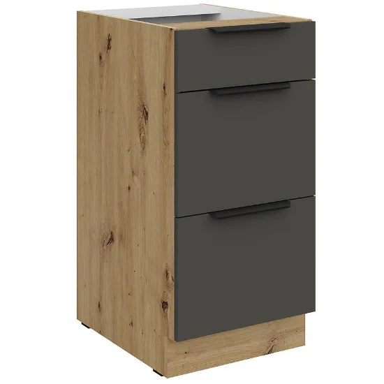 Obrazek Szafka Kuchenna Aria-Gr/Ar Anti Fingerprint 40d 3s Bb