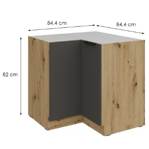 Obrazek Szafka Kuchenna Aria-Gr/Ar Anti Fingerprint 90x90 Dn 2f Bb