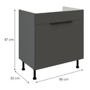 Obrazek Szafka Kuchenna Aria-Gr/Ant Anti Fingerprint 80zl 1s Bb