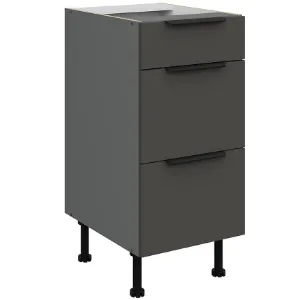 Obrazek Szafka Kuchenna Aria-Gr/Ant Anti Fingerprint 40d 3s Bb