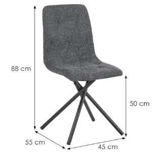 Obrazek Krzesło Luna ciemny szary raven 15