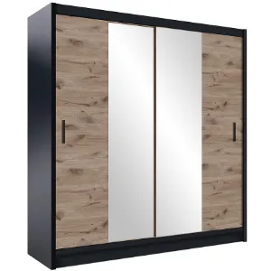 Obrazek Szafa Lizbona 2 203 Czarny / Dąb Viking