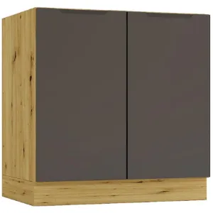 Obrazek Szafka Kuchenna Cosmo Isabel D80zl Mocca Grey/Dąb Artisan