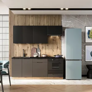 Obrazek Szafka Kuchenna Cosmo Isabel D80zl Czarny Groszek/Dąb Artisan