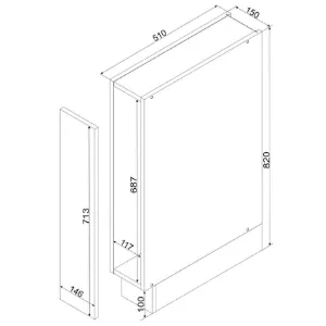 Obrazek Szafka Kuchenna Cosmo Isabel D15 Cargo+Kosz Czarny Groszek/Dąb Artisan