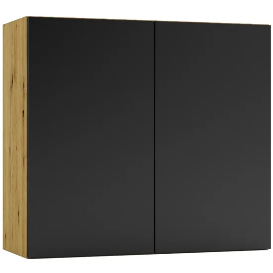 Obrazek Szafka Kuchenna Cosmo Isabel W80 Czarny Groszek/Dąb Artisan