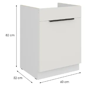 Obrazek Szafka Kuchenna Aria-Wh/Wh Anti Fingerprint 60zl 1s Bb