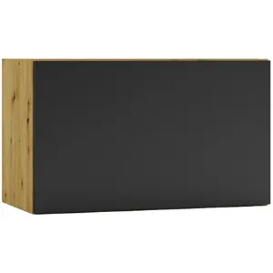 Obrazek Szafka Kuchenna Cosmo Isabel W60 Okgr Czarny Groszek/Dąb Artisan