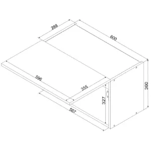 Obrazek Szafka Kuchenna Cosmo Isabel W60 Okgr Czarny Groszek/Dąb Artisan