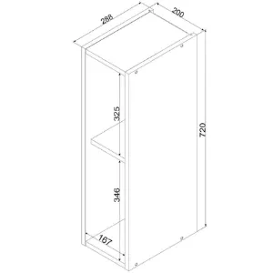 Obrazek Szafka Kuchenna Cosmo Isabel Wo20  Czarny Groszek/Dąb Artisan