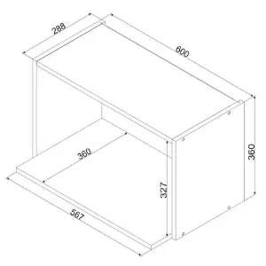 Obrazek Szafka Kuchenna Cosmo Isabel Wo60 Mv Czarny Groszek/Dąb Artisan