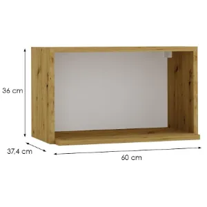 Obrazek Szafka Kuchenna Cosmo Isabel Wo60 Mv Czarny Groszek/Dąb Artisan