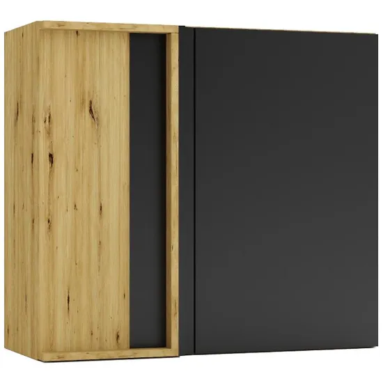 Obrazek Szafka Kuchenna Cosmo Isabel Wnp P/L Czarny Groszek/Dąb Artisan