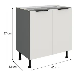 Obrazek Szafka Kuchenna Aria-Wh/Ant Anti Fingerprint 80d 2f Bb