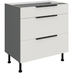 Obrazek Szafka Kuchenna Aria-Wh/Ant Anti Fingerprint 80d 3s Bb