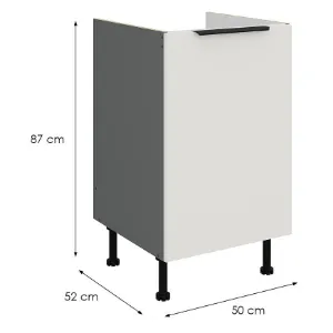 Obrazek Szafka Kuchenna Aria-Wh/Ant Anti Fingerprint 50zl 1f Bb