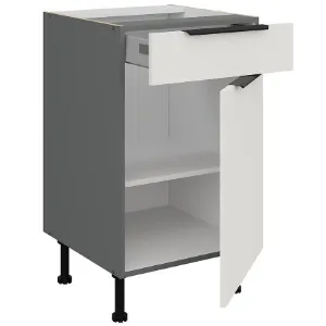 Obrazek Szafka Kuchenna Aria-Wh/Ant Anti Fingerprint 50d 1f 1s Bb