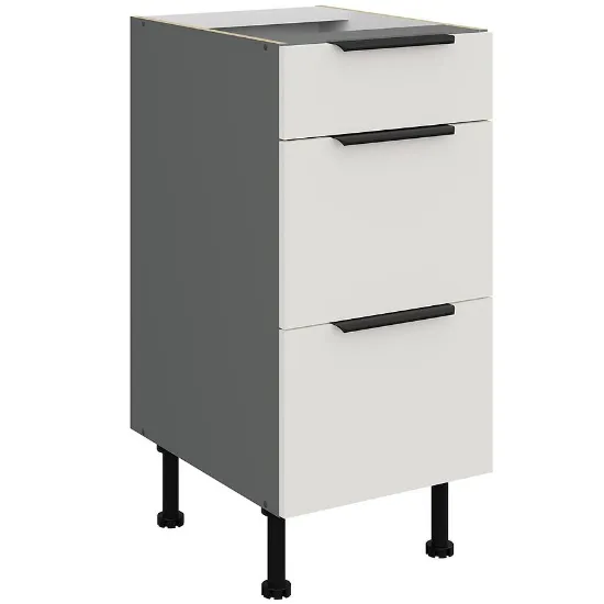 Obrazek Szafka Kuchenna Aria-Wh/Ant Anti Fingerprint 40d 3s Bb