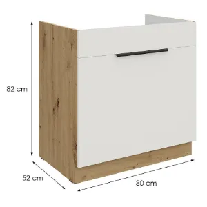 Obrazek Szafka Kuchenna Aria-Wh/Ar Anti Fingerprint 80zl 1s Bb