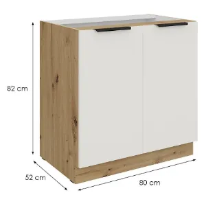 Obrazek Szafka Kuchenna Aria-Wh/Ar Anti Fingerprint 80d 2f Bb