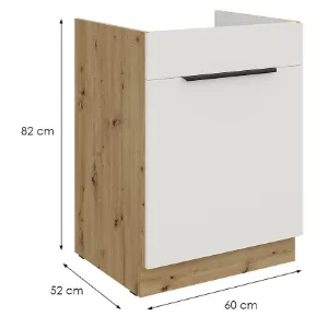 Obrazek Szafka Kuchenna Aria-Wh/Ar Anti Fingerprint 60zl 1s Bb