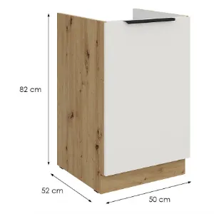 Obrazek Szafka Kuchenna Aria-Wh/Ar Anti Fingerprint 50zl 1f Bb