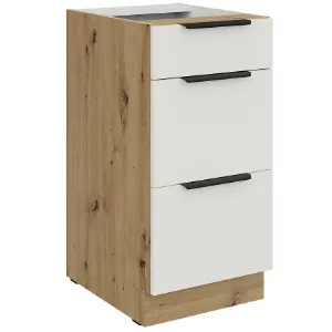 Obrazek Szafka Kuchenna Aria-Wh/Ar Anti Fingerprint 40d 3s Bb