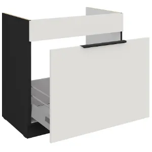 Obrazek Szafka Kuchenna Aria-Wh/Bl Anti Fingerprint 80zl 1s Bb