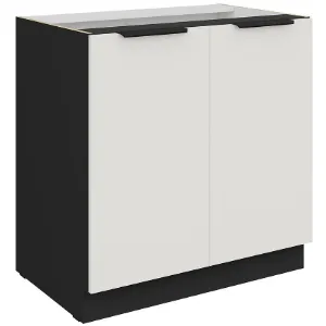 Obrazek Szafka Kuchenna Aria-Wh/Bl Anti Fingerprint 80d 2f Bb