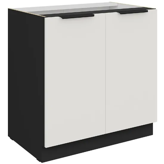 Obrazek Szafka Kuchenna Aria-Wh/Bl Anti Fingerprint 80d 2f Bb