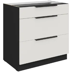 Obrazek Szafka Kuchenna Aria-Wh/Bl Anti Fingerprint 80d 3s Bb