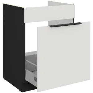 Obrazek Szafka Kuchenna Aria-Wh/Bl Anti Fingerprint 60zl 1s Bb