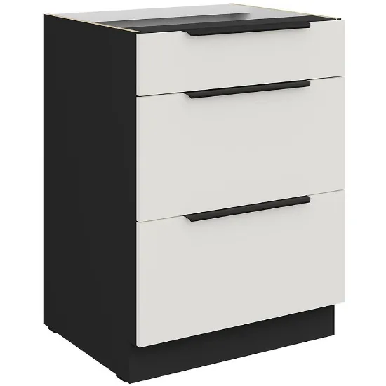 Obrazek Szafka Kuchenna Aria-Wh/Bl Anti Fingerprint 60d 3s Bb